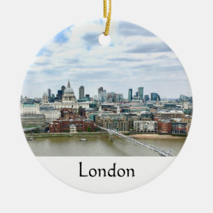 Londen Engeland Engeland Thames River City Skyline Keramisch Ornament