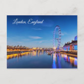 Londen, Engeland, Ferris Wheel en Night Briefkaart (Voorkant)
