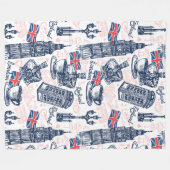 Londen, Engeland Fleece Deken (Voorkant (Horizontaal))