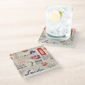 Londen, Engeland Glazen Onderzetter (Schuin)