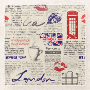 Londen, Engeland Glazen Onderzetter