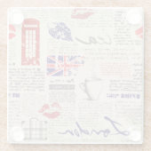 Londen, Engeland Glazen Onderzetter (Achterkant)