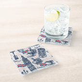 Londen, Engeland Glazen Onderzetter (Schuin)