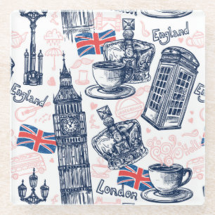 Londen, Engeland Glazen Onderzetter