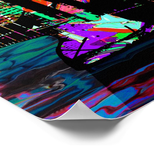 Londen, Engeland, graffiti Poster (Hoek)