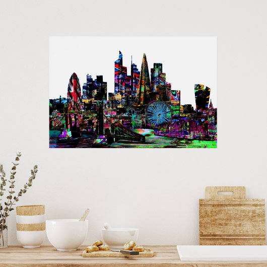 Londen, Engeland, graffiti Poster (Keuken)