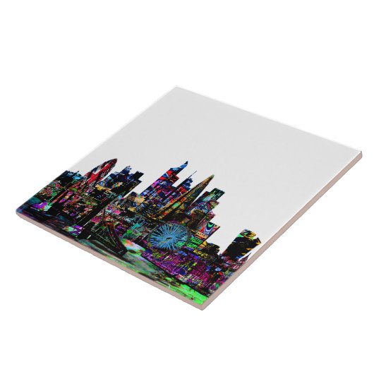 Londen, Engeland, graffiti Tegeltje (Zijkant)