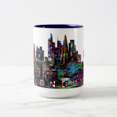 Londen, Engeland, graffiti Tweekleurige Koffiemok (Center)