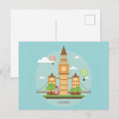 Londen Engeland Groot-Brittannië Briefkaart (Voorkant / Achterkant)