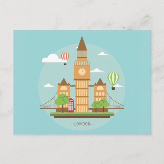 Londen Engeland Groot-Brittannië Briefkaart (Voorkant)