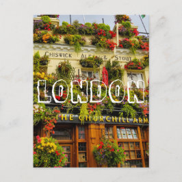 Londen Engeland Groot-Brittannië Churchill Arms Briefkaart