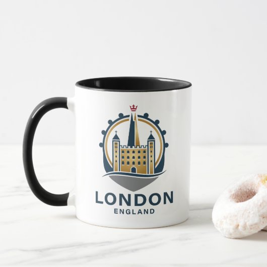 Londen Engeland Groot-Brittannië Mok (Met donut)