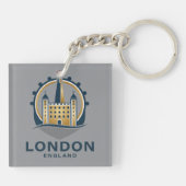 Londen Engeland Groot-Brittannië Sleutelhanger (Achterkant)
