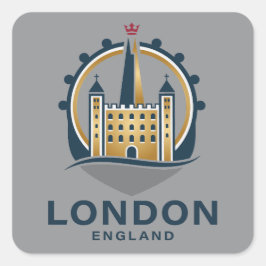 Londen Engeland Groot-Brittannië Vierkante Sticker