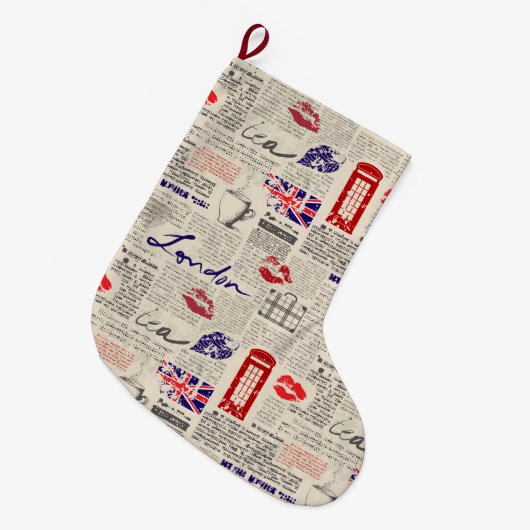 Londen, Engeland Grote Kerstsok (Voorkant (Hangend))