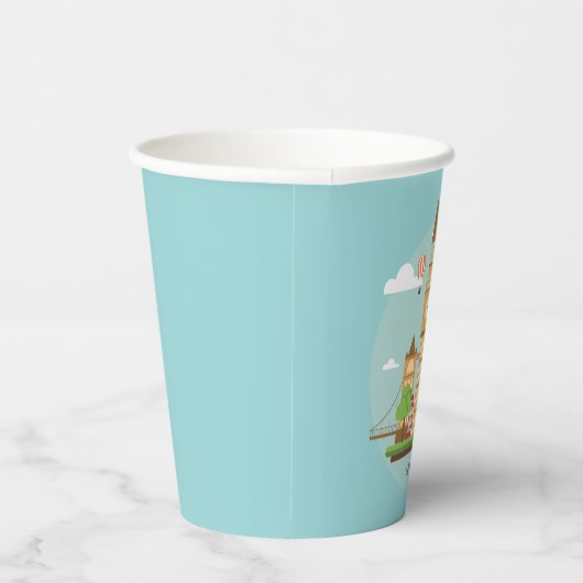 Londen Engeland herkenningspunten Paper Cups Party Papieren Bekers (Rechts)