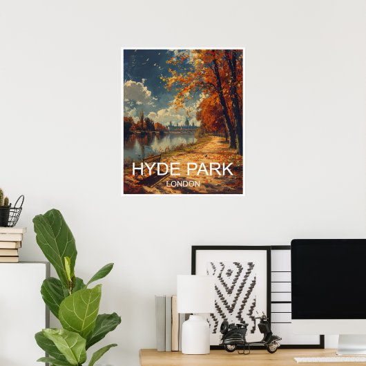 Londen Engeland Hyde Park Reizen Poster (Thuiskantoor)