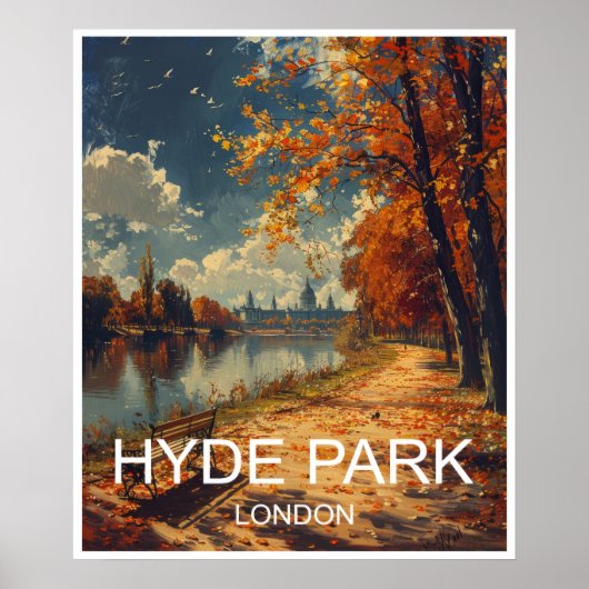 Londen Engeland Hyde Park Reizen Poster (Voorkant)