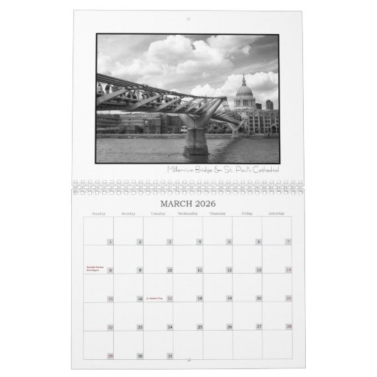 Londen, Engeland - Kalender 2025 (Mar 2026)