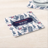 Londen, Engeland Kartonnen Onderzetters (Schuin)