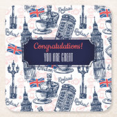 Londen, Engeland Kartonnen Onderzetters (Voorkant)