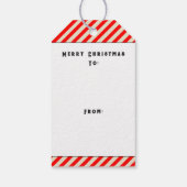 Londen Engeland Kerstmis Cadeaulabel (Achterkant)