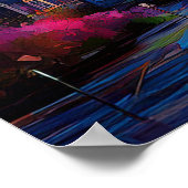 Londen Engeland Kleurrijke Abstracte Kunst  Poster (Hoek)