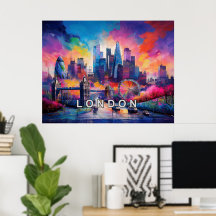 Londen Engeland Kleurrijke Abstracte Kunst