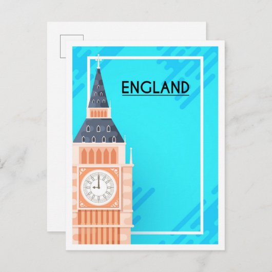Londen Engeland Kunst Reizen Illustratie Briefkaart (Voorkant / Achterkant)
