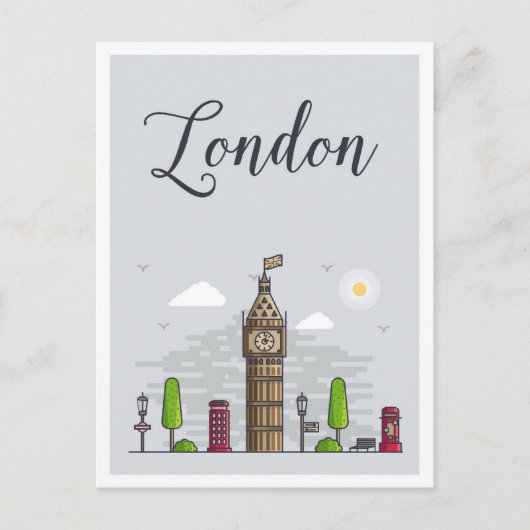 Londen Engeland Kunst Reizen Illustratie Briefkaart (Voorkant)