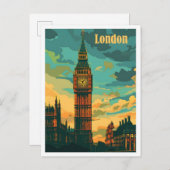 Londen Engeland Kunst Vintage Reizen Briefkaart (Voorkant / Achterkant)