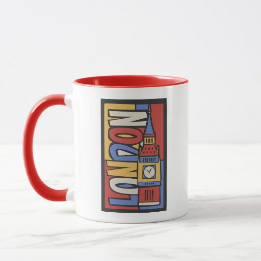 Londen, Engeland | Levendig ontwerp Mok (Links)