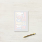 Londen, Engeland | Levendig ontwerp Post-it® Notes (Op bureau)