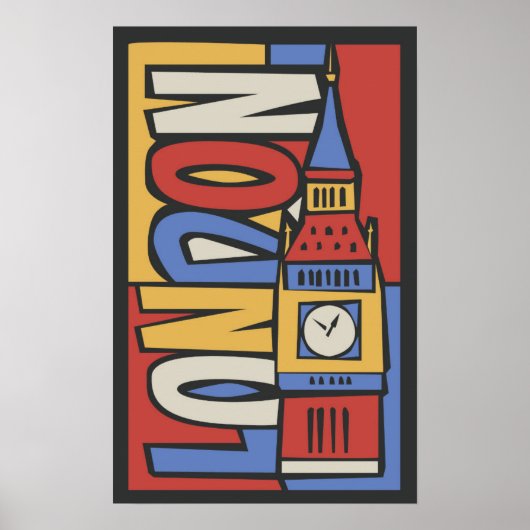 Londen, Engeland | Levendig ontwerp Poster (Voorkant)
