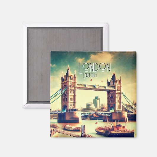 Londen, Engeland Magneet (Voorkant / Achterkant)