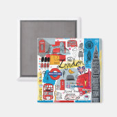 Londen, Engeland Magneet (Voorkant / Achterkant)