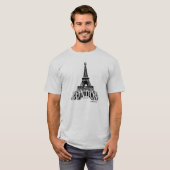 Londen Engeland met de Eiffeltoren T-shirt (Voorkant volledig)