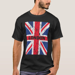 Londen Engeland met Union Jack vlag bedroefd Sou T-shirt