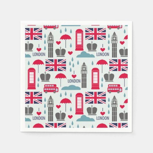 Londen, Engeland Napkins Servet (Voorkant)