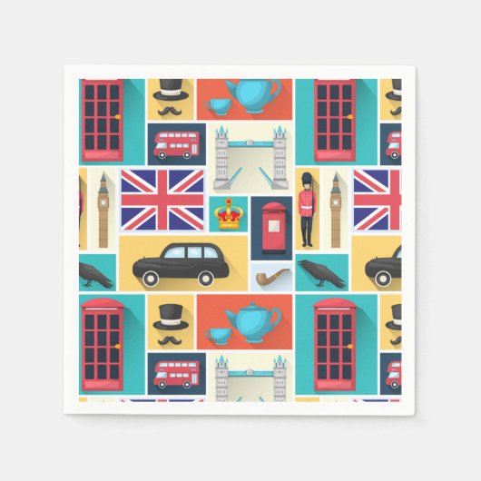 Londen, Engeland Napkins Servet (Voorkant)