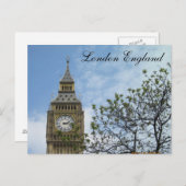 Londen Engeland Parlement Clock Tower Big Ben Briefkaart (Voorkant / Achterkant)