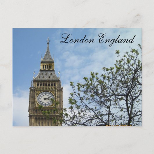Londen Engeland Parlement Clock Tower Big Ben Briefkaart (Voorkant)