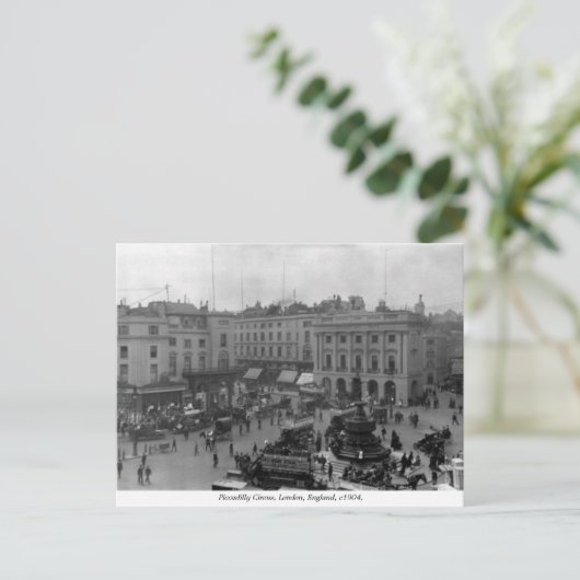  Londen Engeland, Piccadilly Circus panorama Briefkaart (Staand voorkant)