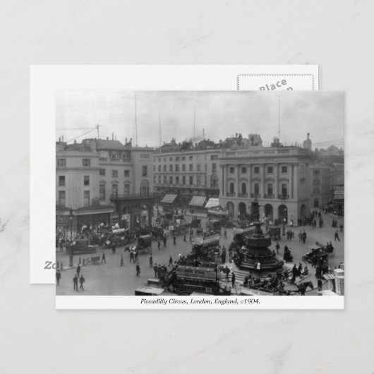  Londen Engeland, Piccadilly Circus panorama Briefkaart (Voorkant / Achterkant)