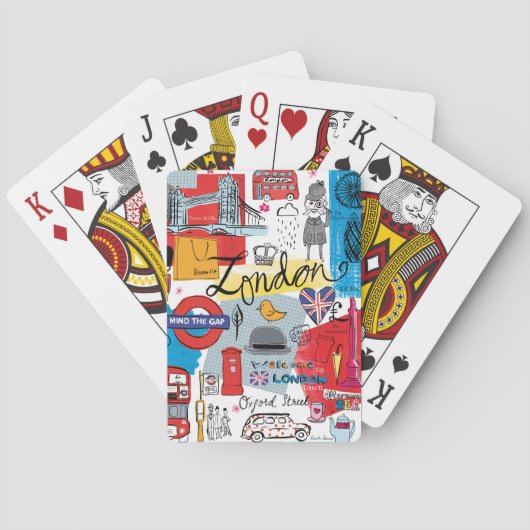 Londen, Engeland Pokerkaarten (Achterkant)