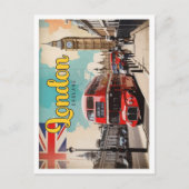 Londen Engeland Pop Art Travel Illustration Briefkaart (Voorkant)