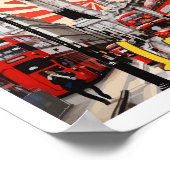 Londen Engeland Pop Art Travel Illustration Poster (Hoek)