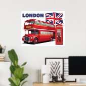 Londen Engeland Poster (Thuiskantoor)