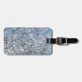  Londen Engeland Regio Kaart Reizen Bagagelabel