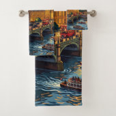 Londen Engeland Reis Kunst Vintage Bad Handdoek (Insitu)